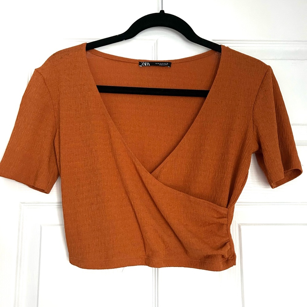 Zara Burnt Orange Crop Top